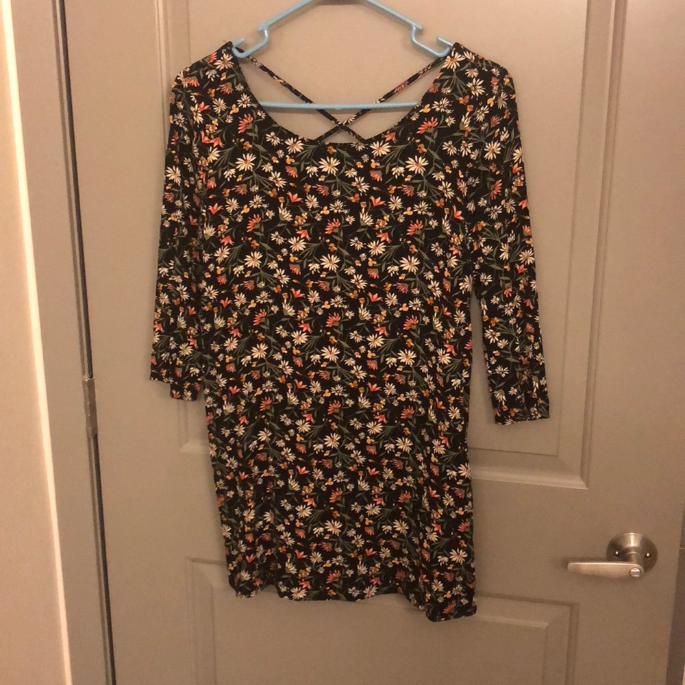 Black floral dress